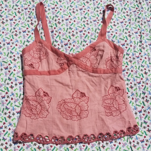 Nanette Lepore Tops - Nanette Lepore Pink Floral Tank